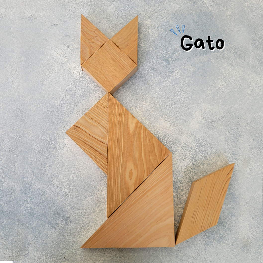 Tangrama - Bloques de Madera Nativa Rescatada