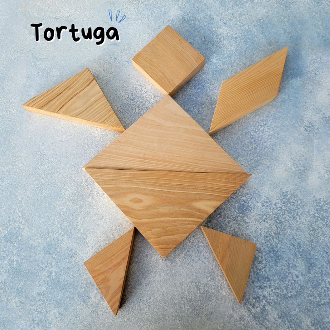 Tangrama - Bloques de Madera Nativa Rescatada