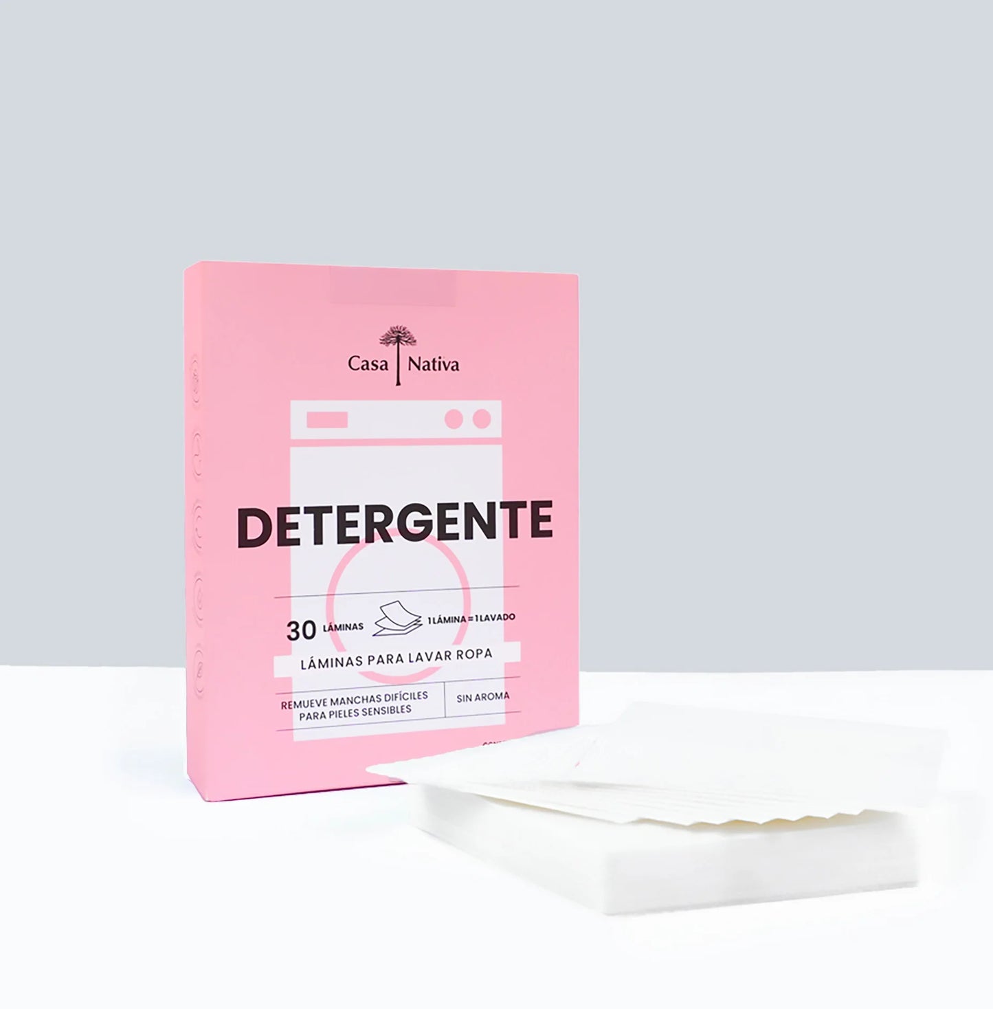 Detergente en Láminas Sin Aroma