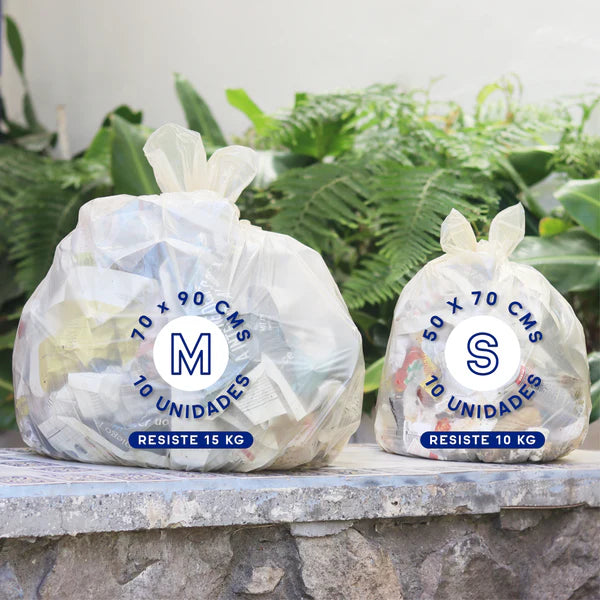 Bolsa de Basura 50×70 recicladas (10 unid. x rollo)