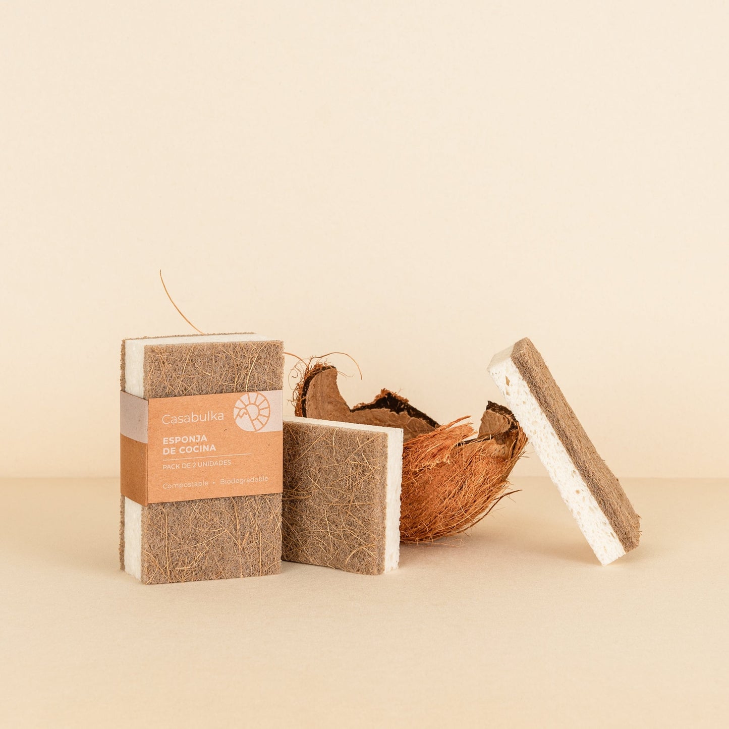 Esponja Compostable de Fibra de Coco (2 unidades)
