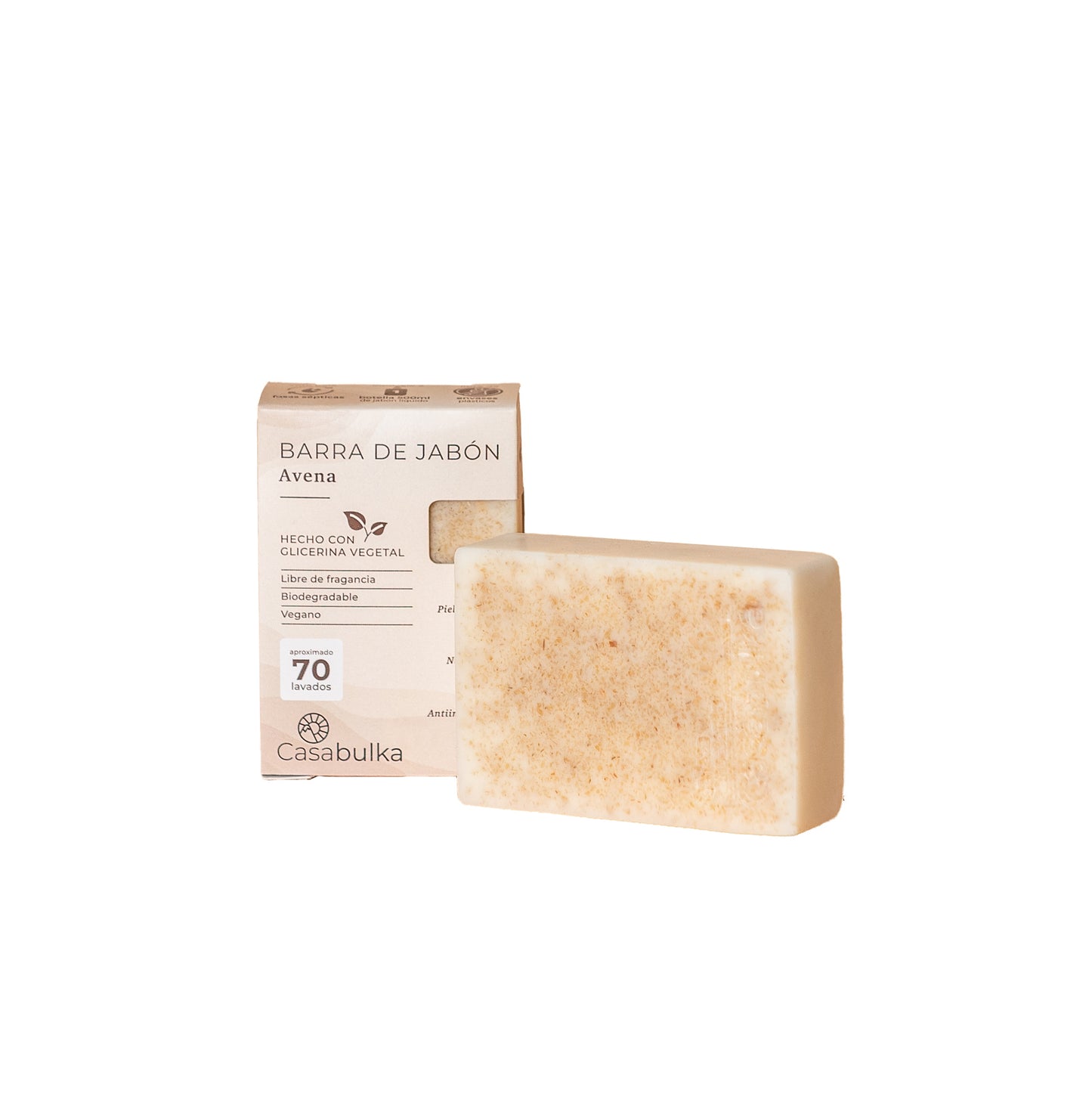 Jabón Sólido 110 gr de Avena Casabulka