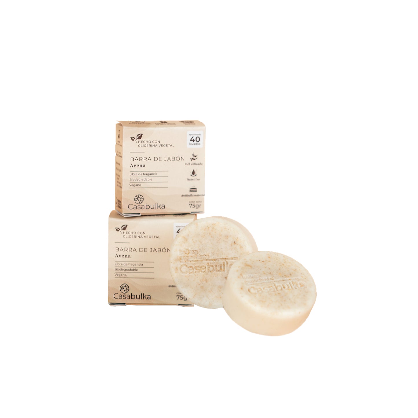 Jabón Sólido 75 gr de Avena Casabulka