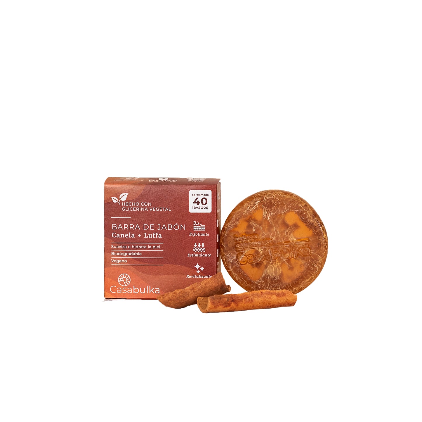 Jabón Sólido 75 gr de Canela y Luffa Casabulka