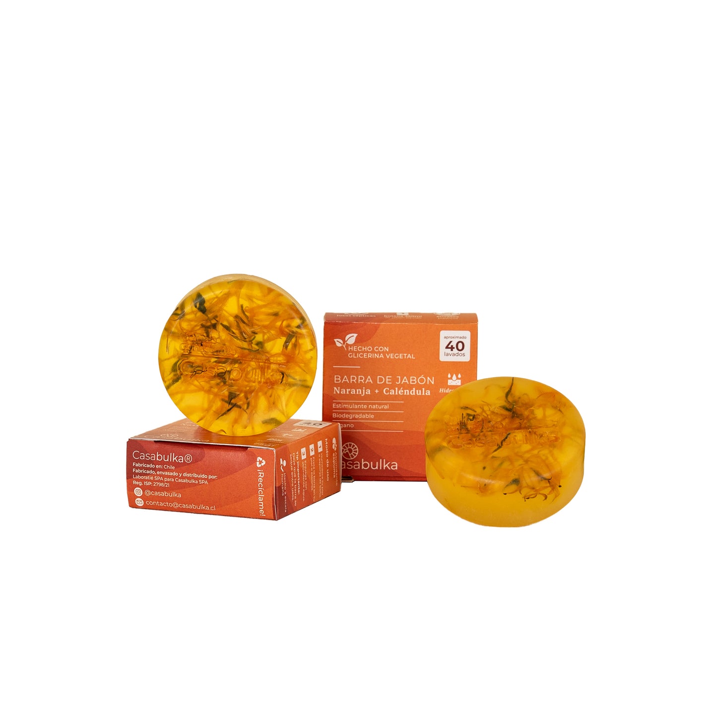 Jabón Sólido 75 gr Naranja Caléndula Casabulka