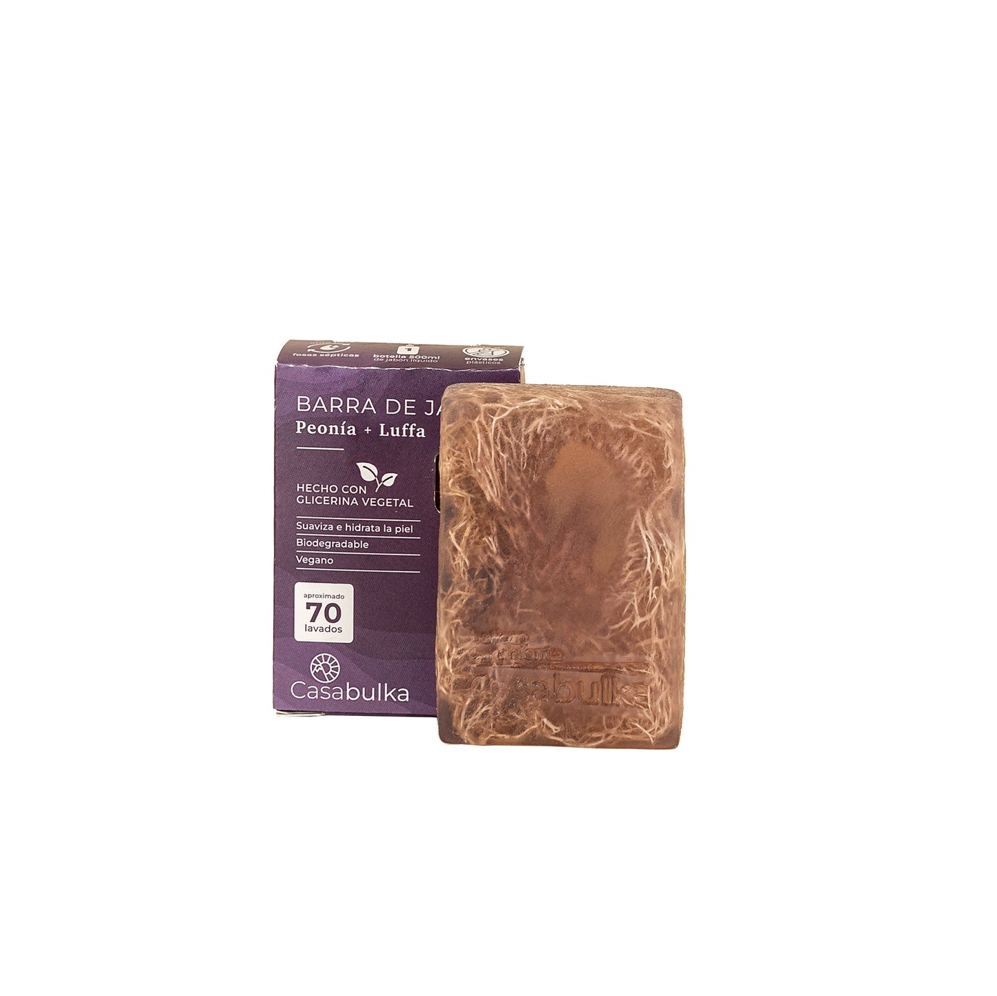Jabón Sólido Natural Peonia y Luffa Casabulka