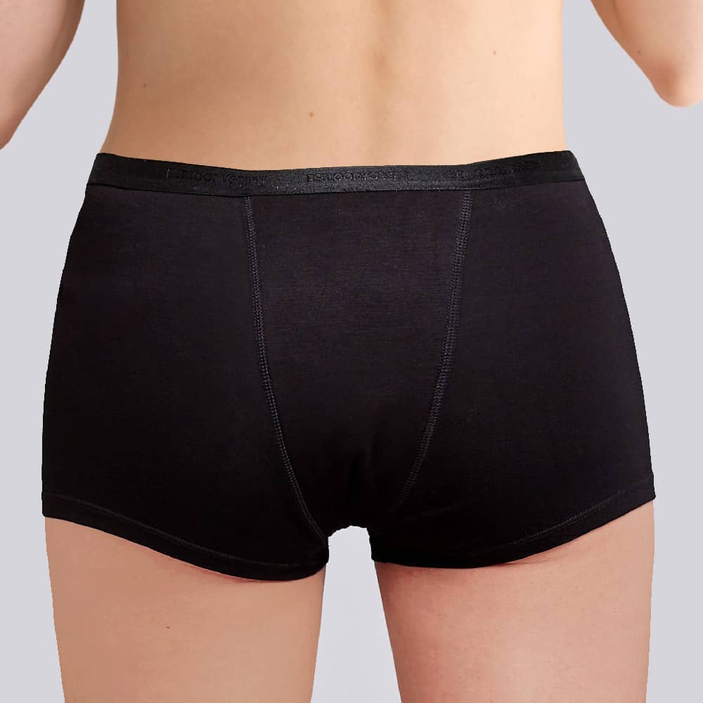 Calzón Menstrual Short Flujo Intenso Negro