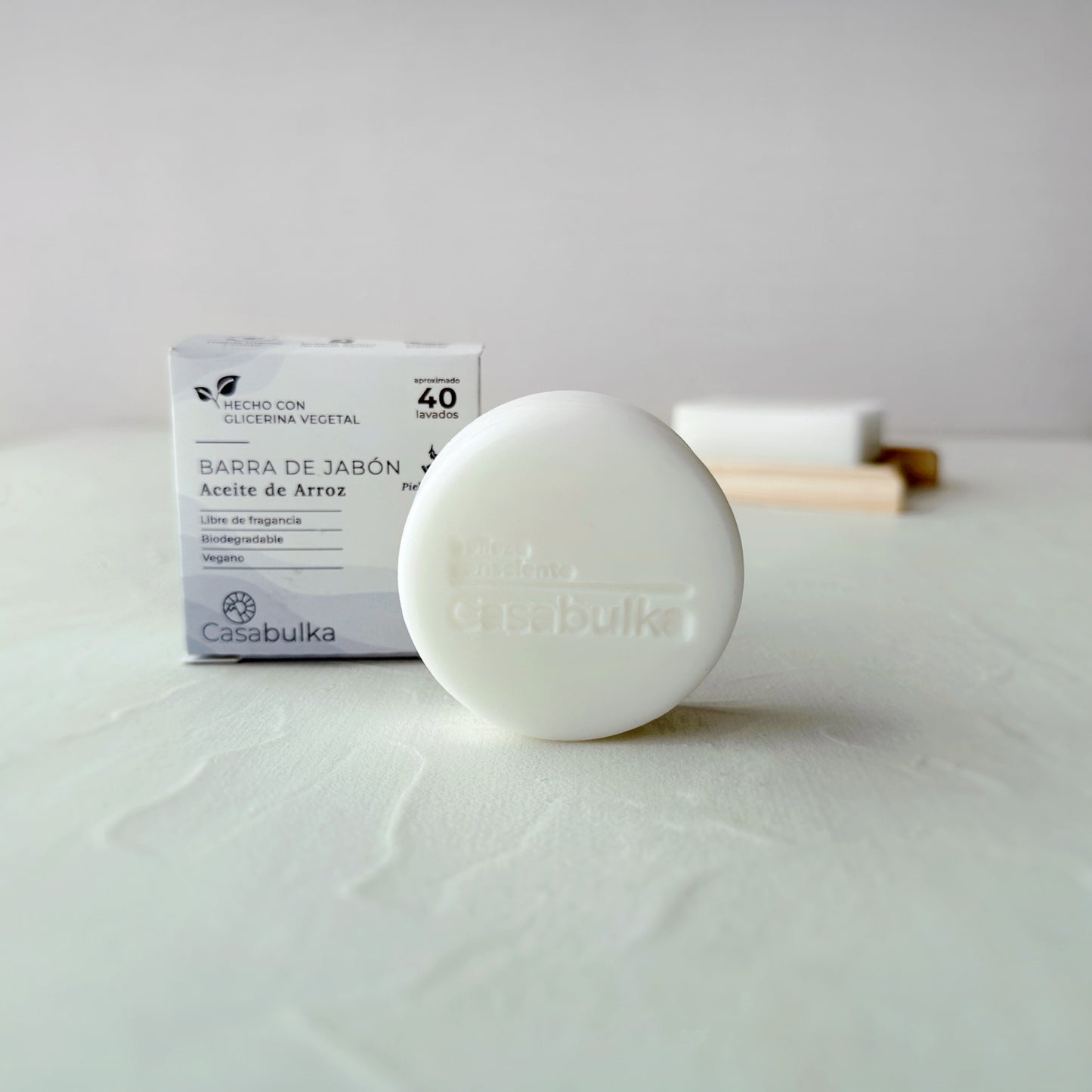Jabón Sólido 75 gr de Aceite de Arroz Casabulka