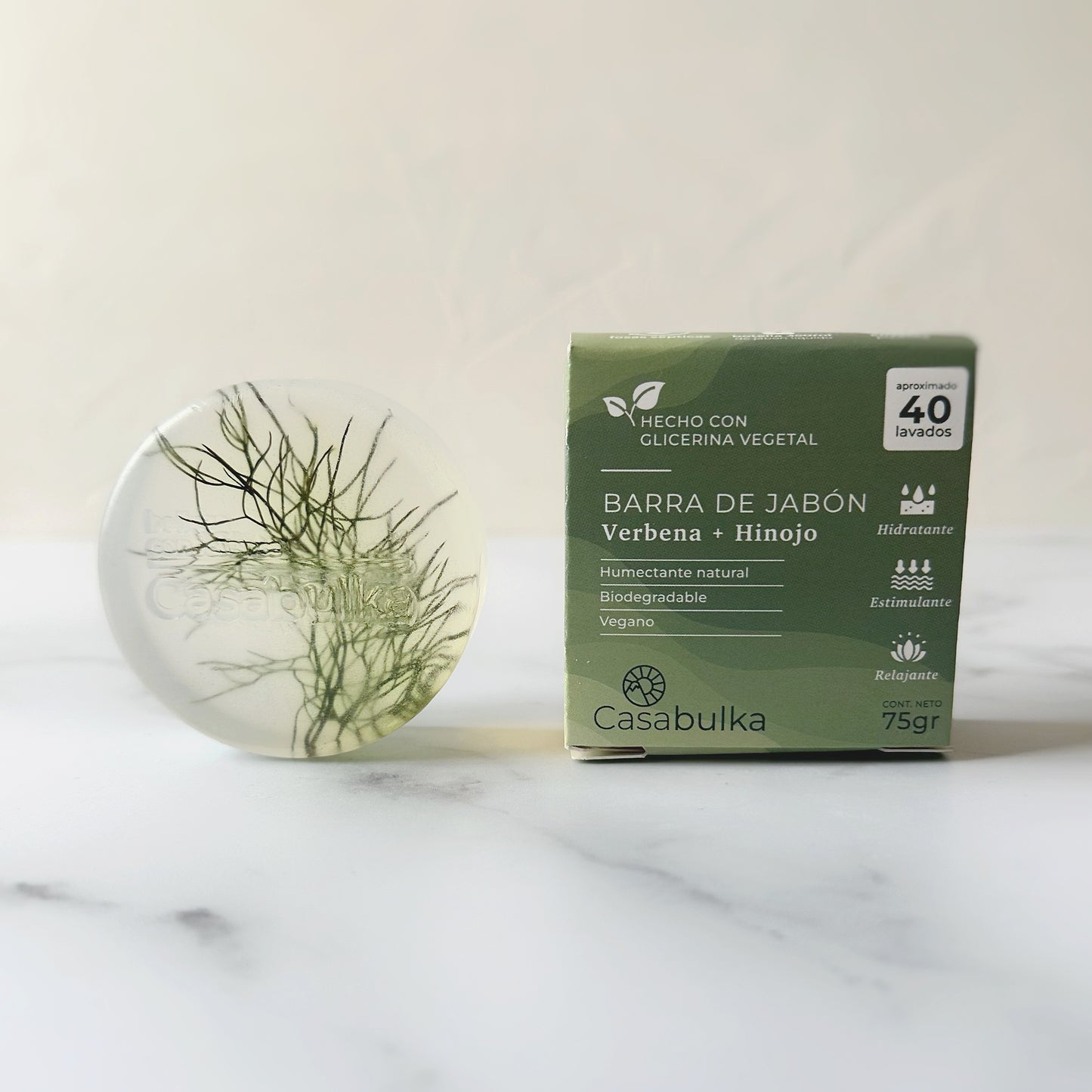 Jabón Sólido 75 gr de Verbena con Hinojo