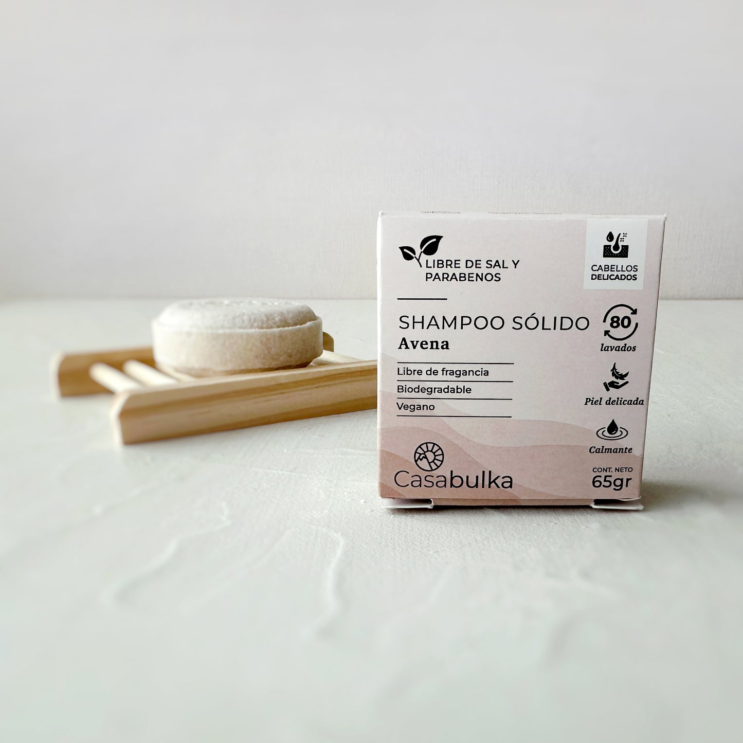 Shampoo Sólido Avena y Manzanilla Caléndula Casabulka