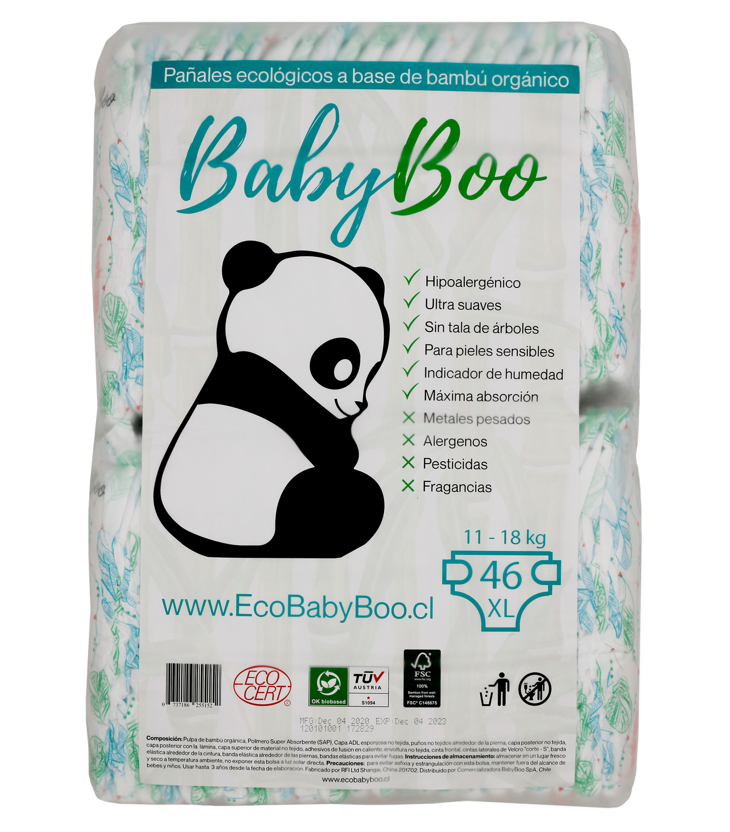 Pañales Ecológico de Bambú Orgánico