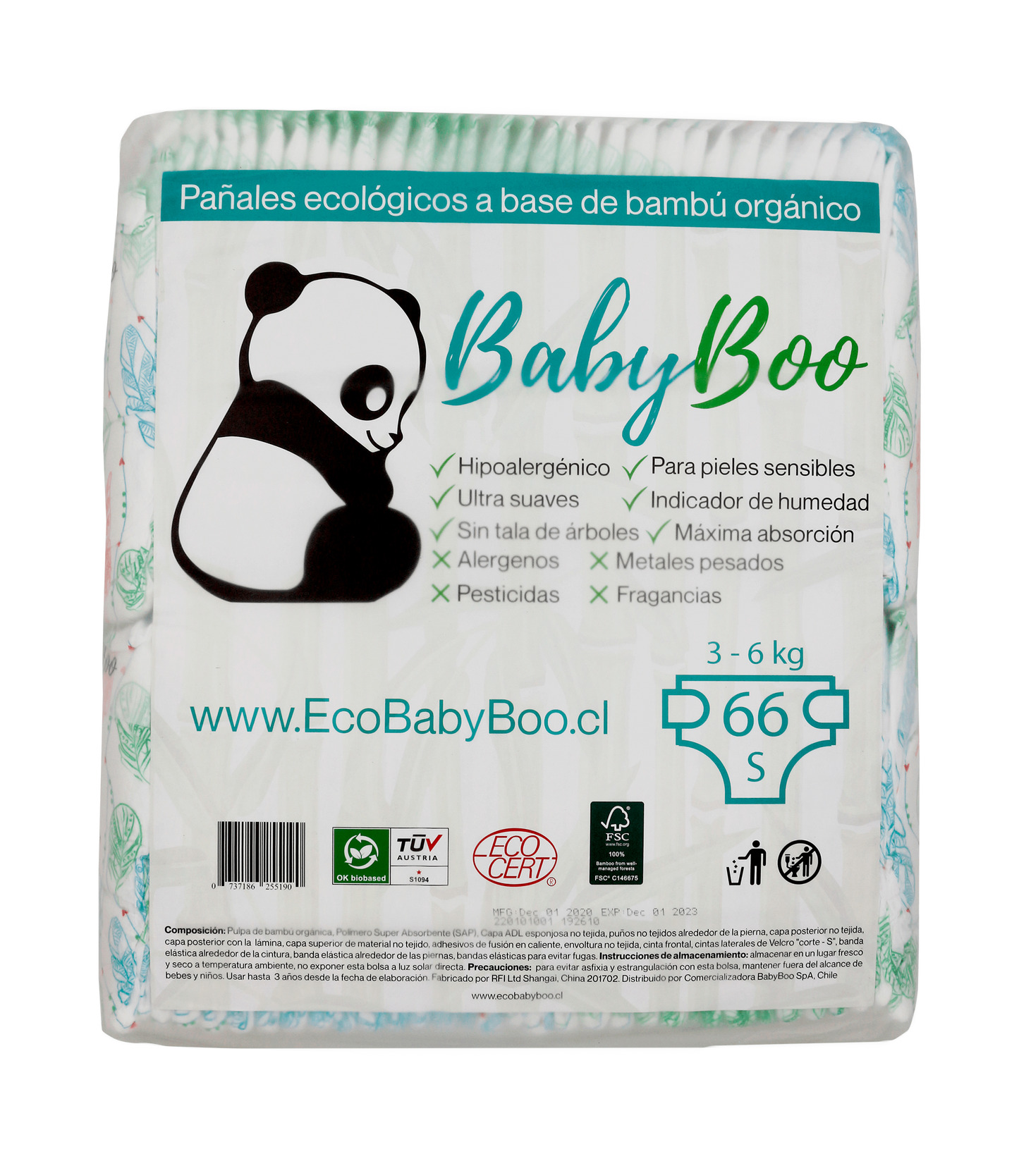 Pañales Ecológico de Bambú Orgánico