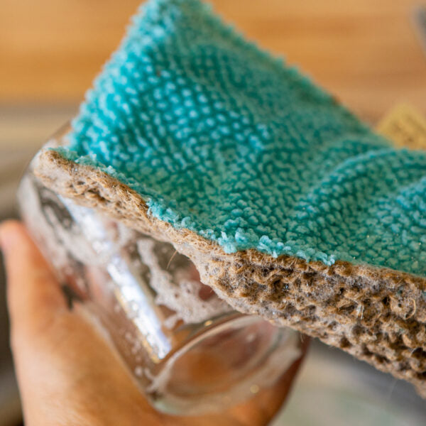 Guante de Yute y Toalla Algodón Reciclada