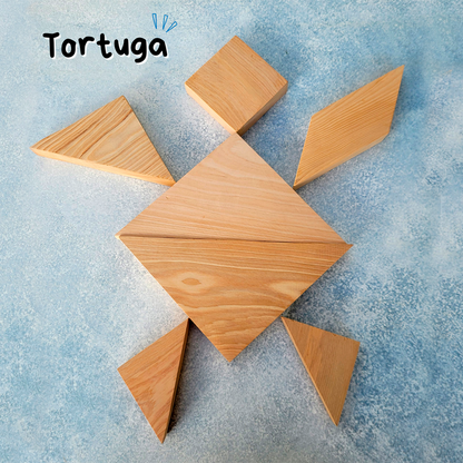 Tangrama - Bloques de Madera Nativa Rescatada