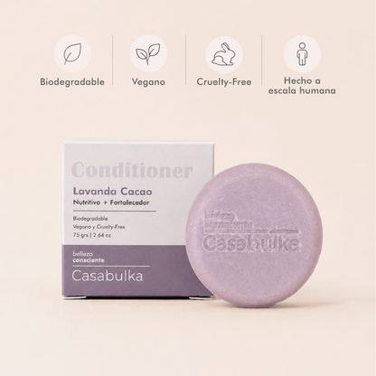 Acondicionador Sólido Lavanda y Cacao