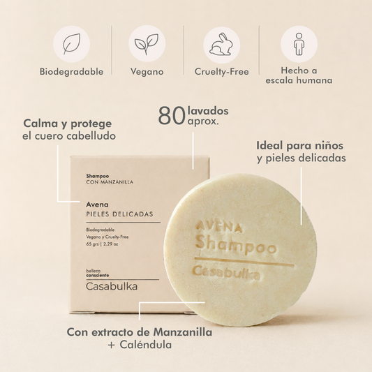 Shampoo Pieles Delicadas + Avena Manzanilla