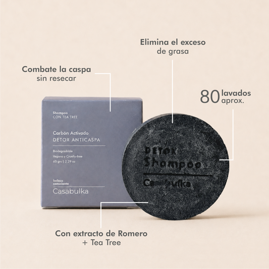 Shampoo Detox Anticaspa + Carbón Activado