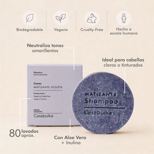 Shampoo Matizante Violeta + Inulina y Aloe Vera