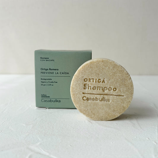 Shampoo linea cuidado Previene La Caída Ortiga Romero Casabulka
