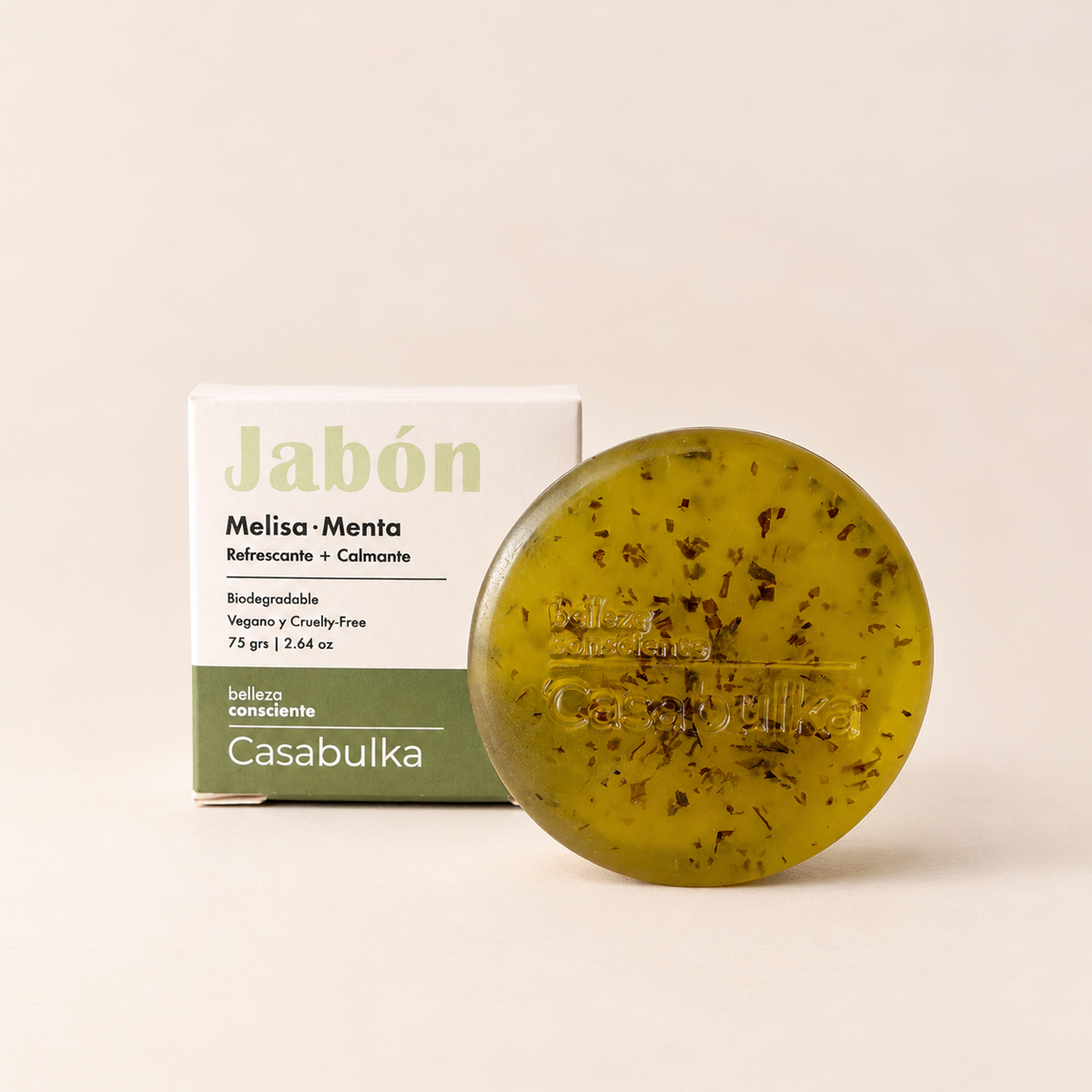 Jabón Sólido Natural de Melisa Menta 75 gr