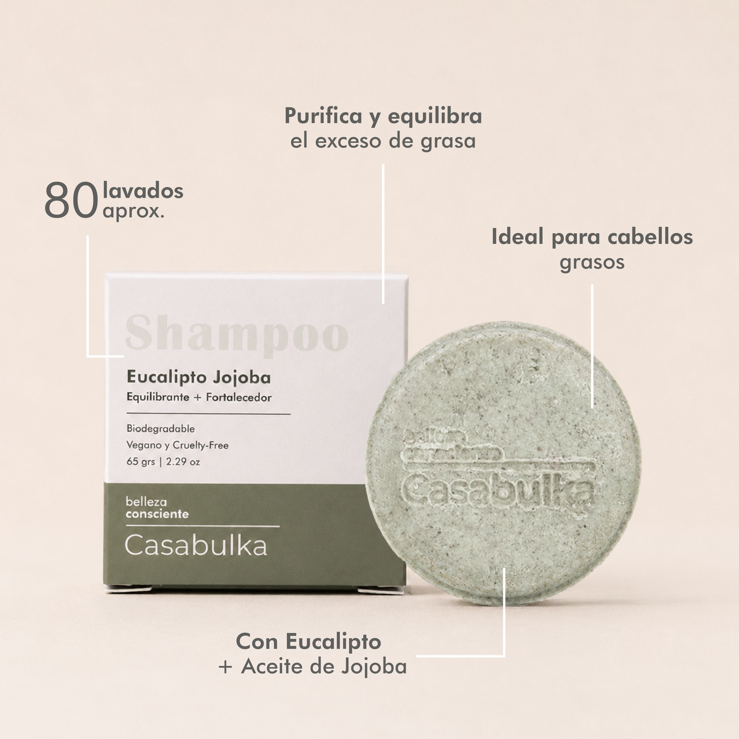 Shampoo Sólido Eucalipto Jojoba