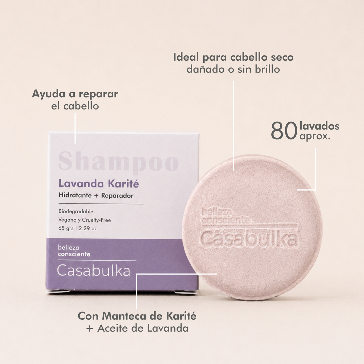 Shampoo Sólido Karité Lavanda