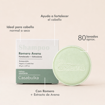 Shampoo Sólido Romero y Avena