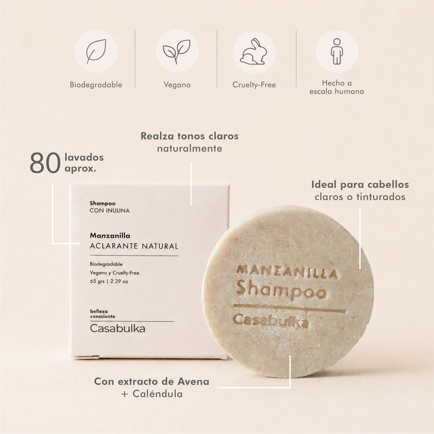 Shampoo Aclarante Natural + Manzanilla