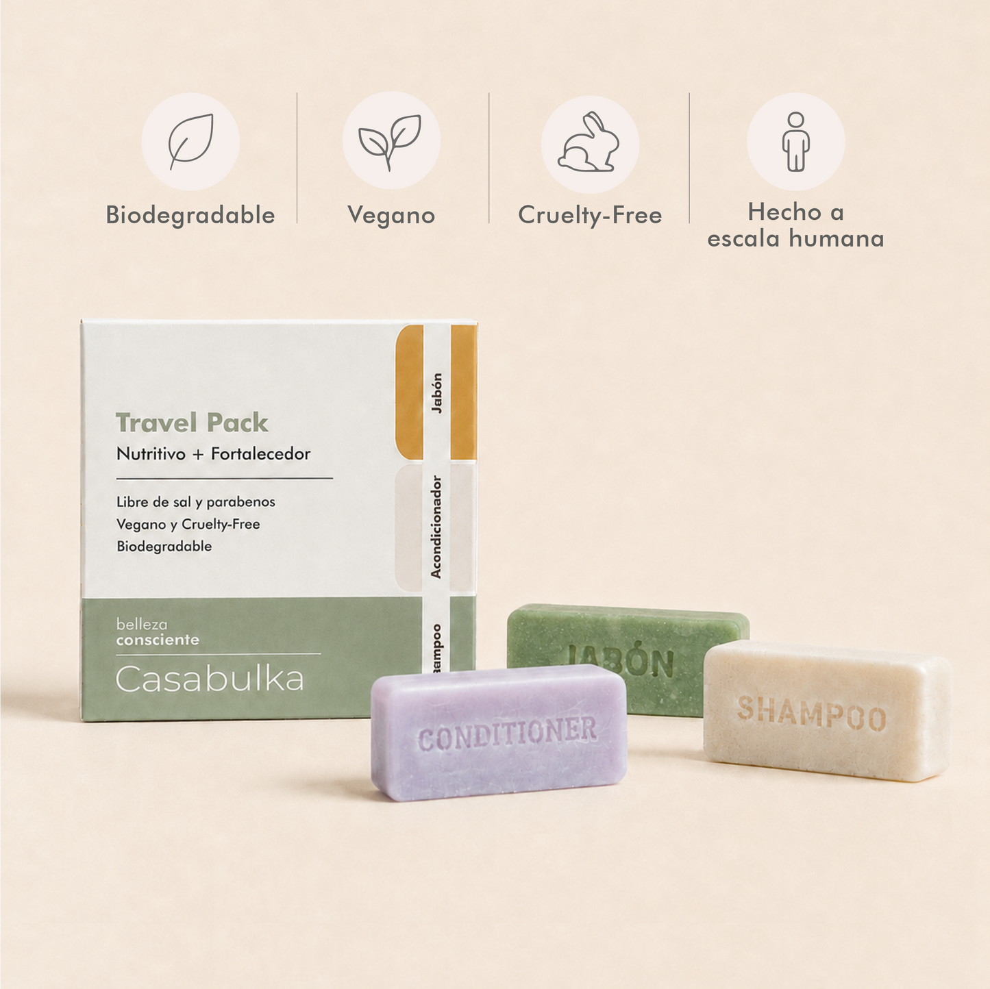 Kit de Viaje Cosmética Sólida Natural
