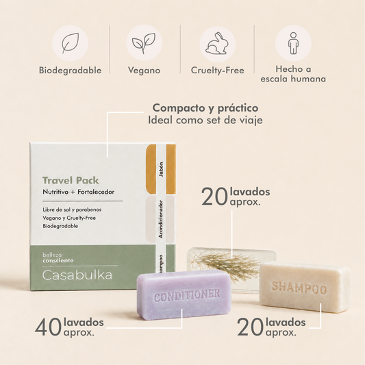 Kit de Viaje Cosmética Sólida Natural