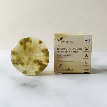 Jabón Sólido 75gr Manzanilla Miel Casabulka