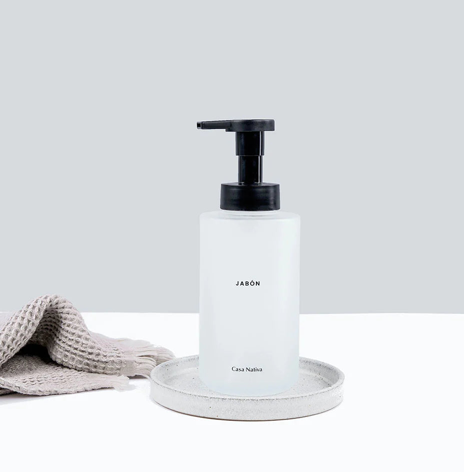 Dispensador Jabón Espuma Vidrio Opaco