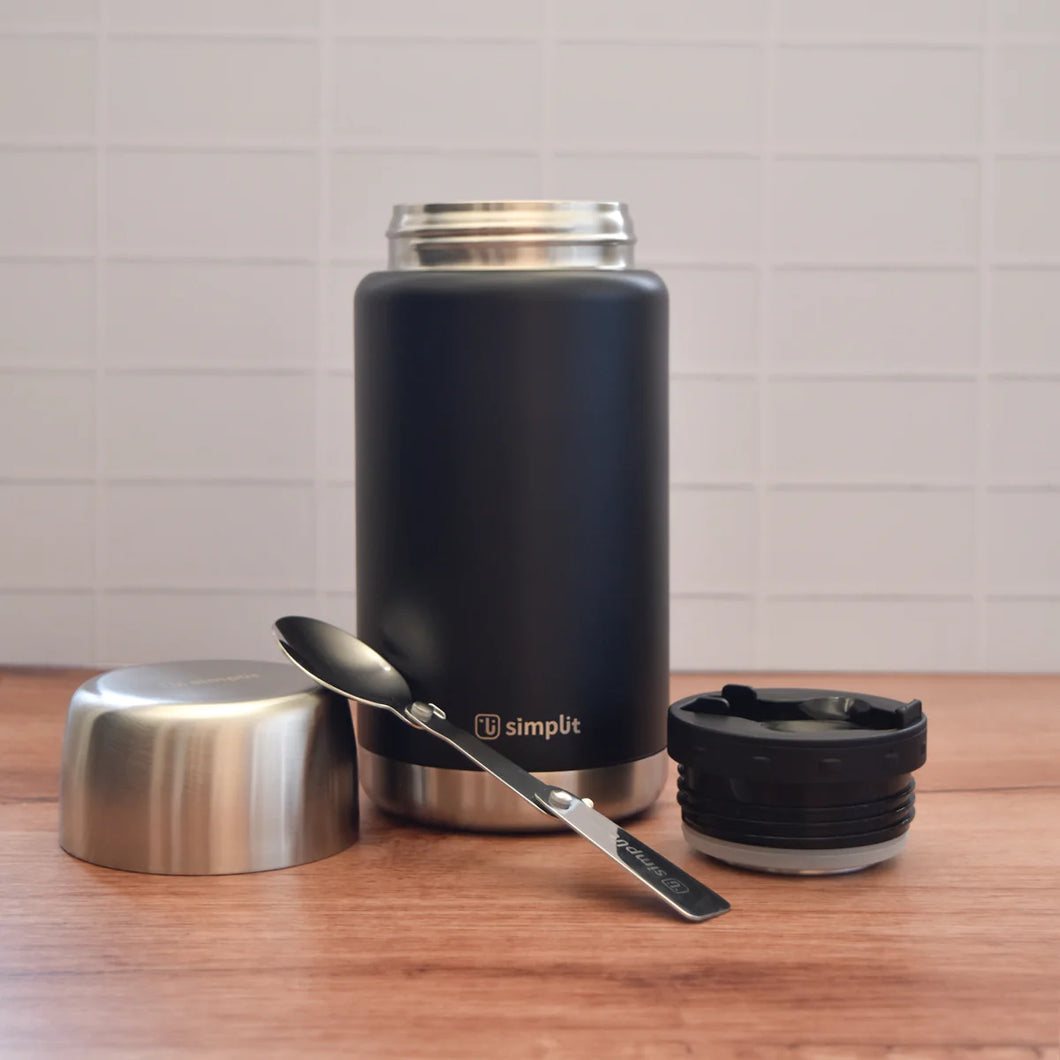 Termo de Comida Insulado Acero Inox 750 ml Negro